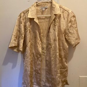Gold Zodiac Embroidery Urban Outfitters Button Down